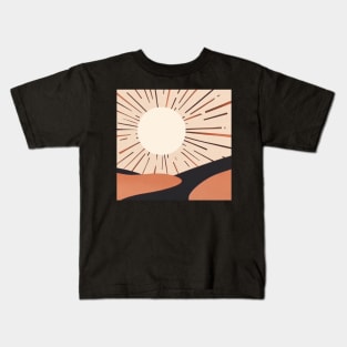 Vintage sunset in desert aesthetic Kids T-Shirt